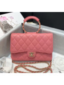 Chanel Lambskin Wallet on Chain With Round Handle AP1177 Pink 2020