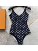 Louis Vuitton One-Piece Monogram Swimwear LVS35 Black 2021