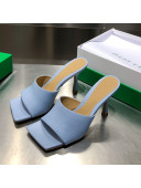 Bottega Veneta Stretch Calfskin Heel Sandals 9cm Blue 33 2021