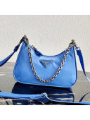 Prada Re-Edition Nylon Mini Shoulder Bag 1TT122 Blue 2020