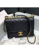 Chanel Acrylic Beads Goatskin Small Flap Bag AS0585 Black/Gold 2020