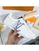 Louis Vuitton Luxembourg Printed LV Sneakers in Silky Calfskin White/Blue (For Women and Men)