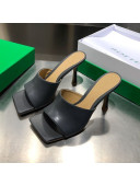 Bottega Veneta Stretch Calfskin Heel Sandals 9cm Dark Grey 2021