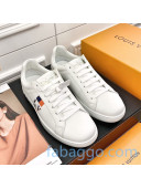 Louis Vuitton Luxembourg LV Stripes Sneakers White/Orange 2020 (For Women and Men)