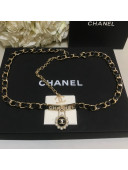 Chanel Lock Chain Belt Black 2021 082525