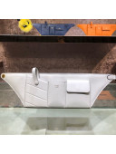 Fendi Leather Pockets Belt Bag White 2019