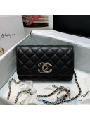 Chanel Quilted Lambskin Wallet on Chain AP1794 Black 2020
