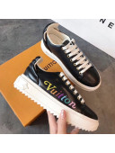 Louis Vuitton Time Out New Wave Rainbow Signature Sneakers Black 2019