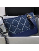 Chanel CHANEL'S GABRIELLE Small Hobo Bag In Denim & Calfskin A91810 Deep Blue 2020