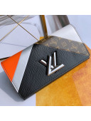 Louis Vuitton Twist Graphic Tape Long Flap Wallet M60996 Black 