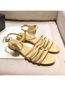 Chanel Lambskin Strap Sandals G36958 Beige 2021