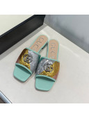 Gucci GG Sequins Slide Sandals Multicolor 2021