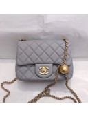 Chanel Lambskin & Gold-Tone Metal Flap Bag AS1786 Gray 2020 TOP