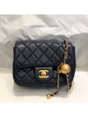 Chanel Lambskin & Gold-Tone Metal Flap Bag AS1786 Navy Blue 2020 TOP
