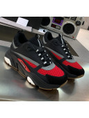 Dior B22 Sneaker in Calfskin And Technical Mesh Black/Red/Grey 2020