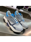 Dior B22 Sneaker in Calfskin And Technical Mesh Grey/Blue 2020