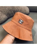 Chanel Contrast CC CanvasBucket Hat Light Brown 2021
