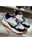 Dior B22 Sneaker in Calfskin And Technical Mesh Black/Blue/Orange 2020