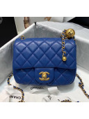 Chanel Lambskin & Gold-Tone Metal Flap Bag AS1786 Blue 2020
