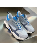 Dior B22 Sneaker in Calfskin And Technical Mesh Dark Gery/Blue/Grey 2020