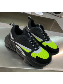 Dior B22 Sneaker in Calfskin And Technical Mesh Black/Fluorescent Green 2020