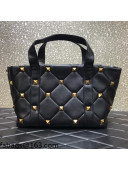 Valentino Roman Stud The Tote in Calfskin Nappa Black 2021 1166