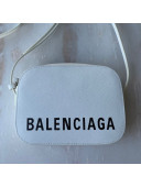 Balenciaga Ville Camera Bag in Grained Leather White 2019