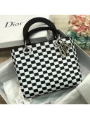 Dior Supple Lady Dior Bag in Black and White Printed Calfskin 2018