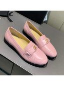 Chanel Calfskin CC Strap Loafers Pink 2021
