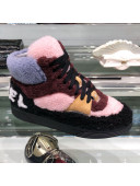 Chanel Lambskin Fur High-Top Sneakers G35195 Pink 2019