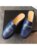 Chanel x Pharrell Flat Loafer Mules Blue 2019