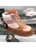 Chanel Lambskin Fur High-Top Sneakers G35195 Camel 2019