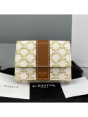 Celine Triomphe Small Wallet White 2021 60028