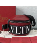Valentino Garavani VLTN Shiny Canvas Camera Bag For Men Burgundy 2018