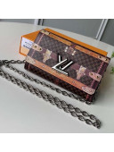 Louis Vuitton Transformed Damier Canvas Twist Chain Wallet M63594 2018