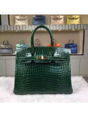 Hermes Birkin 30/35 Imported Crocodile Leather Bag (GHW)