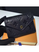 Louis Vuitton Monogram Empreinte Leather Victorine Wallet Noir 2017