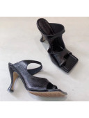 Bottega Veneta Leather Sandals with Extended Toe Loop Black 2020