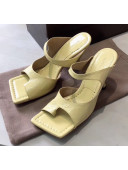 Bottega Veneta Leather Sandals with Extended Toe Loop Yellow 2020