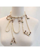 Chanel Pearl CHANEL Necklace AB2499 White/Black 2019
