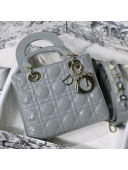 Dior MY ABCDior Small Bag in Patent Leather Light Grey 2019