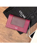 Celine Bicolour Frame Card Holder Burgundy 2020