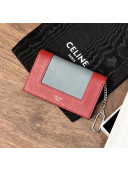 Celine Bicolour Frame Card Holder Red/Grey 2020