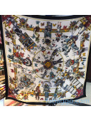 Hermes Silk and Cashmere Square Scarf 140x140cm H2080801 Black/White 2020