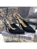 Dior J'Adior Slingback Pump in Micro Mesh with 9.5cm Heel Black 2021