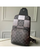Louis Vuitton Men's Avenue Sling Shoulder Bag N40403 Damier Graphite Canvas/Grey 2020