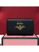 Gucci Garden Bat Leather Key Holder 519801 Black 2018