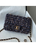 Chanel Glittered Tweed Mini Flap Bag A69900 Navy Blue/Multicolor 2021