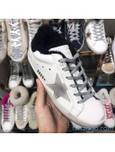 Golden Goose Super-Star Sneakers in Shearling and Calfskin White/Black 2020