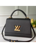 Louis Vuitton Twist One Handle Bag MM in Black Taurillon Leather M57090 2020